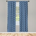 thumbnail image 3 of Ambesonne Ethnic Curtains, Classical Talavera Design, Pair of 28"x95", Dark Sky Blue and White, 3 of 5