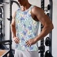 thumbnail image 6 of Haiem Colorful Butterfly Men Workout Tank Top Gym Bodybuilding Sleeveless Muscle T Shirts Athletic Tank Breathable Workout Shirt-Small, 6 of 8