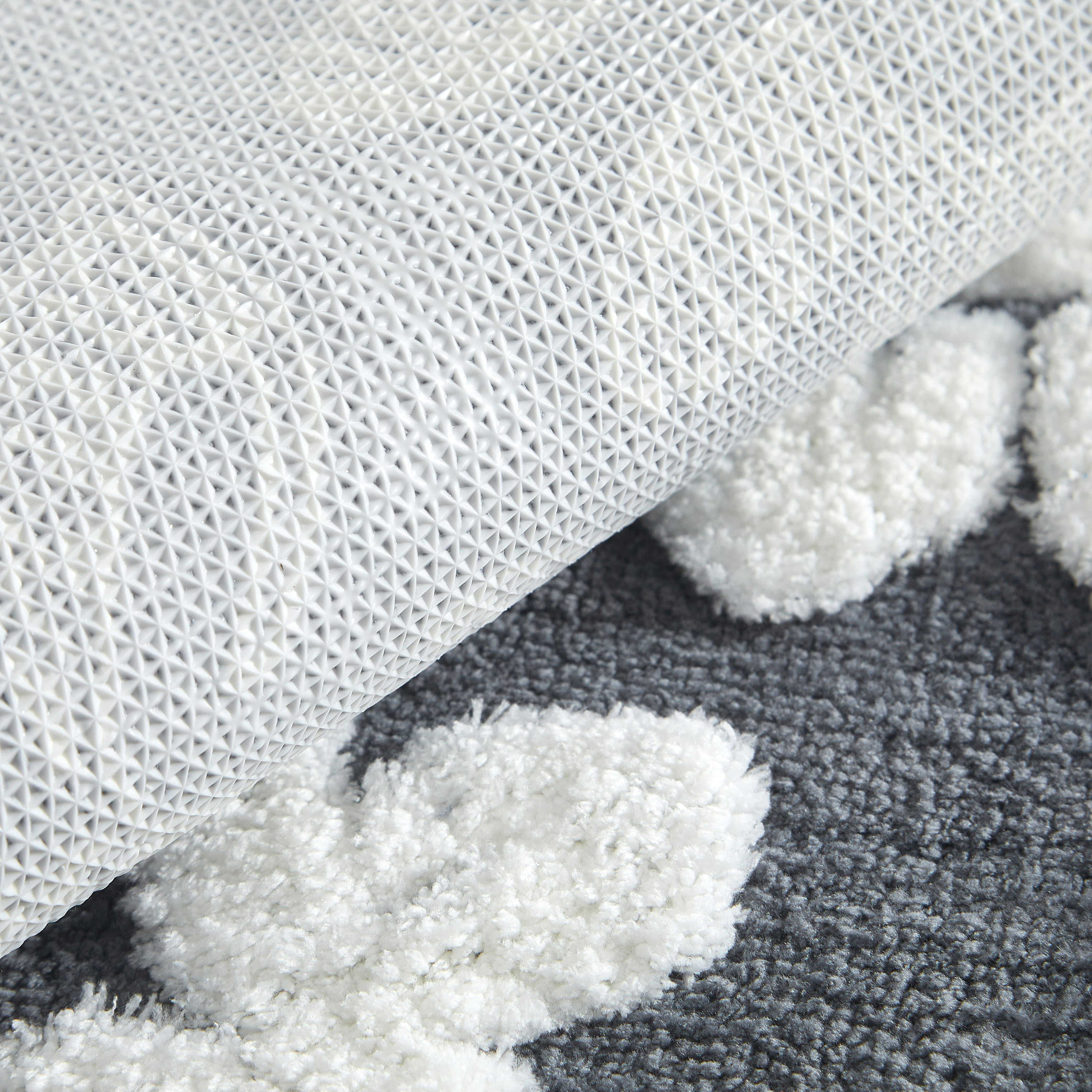 Mainstays 2 Piece Floral Bath Rug Set, Grey, 17" x 24" & 20" x 30"