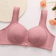 thumbnail image 5 of Ndbuld Large Size Women's Bra Women's Sexy Non Magnetic And Non Steel Ring Gathered Bra With Thin Cup And Adjustable Sexy Lace Bra Underwear,Pink,3XL, 5 of 8