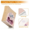 thumbnail image 4 of Standing Dining Table Napkin Holder, Napkin Holder for Table Kitchen Acrylic Paper Tissue Organization, Pink Large Cherries, 4 of 8