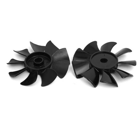 Vane Compressor - 550W/750W 9 Vane Air Compressor Replacement Fan Black 2pcs
