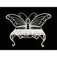 thumbnail image 2 of White Metal Butterfly Bench, 2 of 5