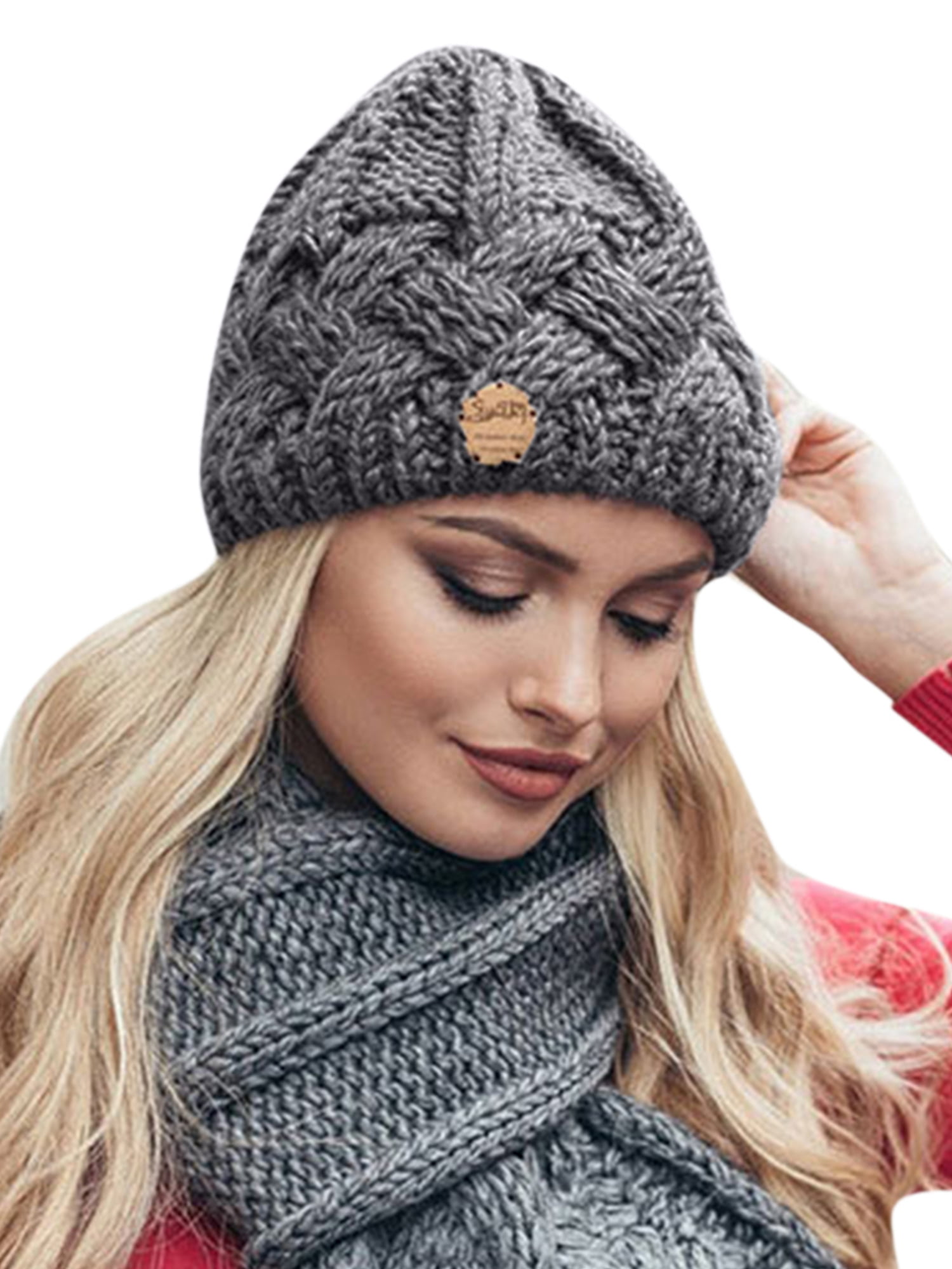 Knitted Beanie Winter Men/'s Woman/'s Woolly Ski Turn Up Hat Fashion Designer Warm