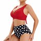 thumbnail image 1 of Tamaño Más Bikini sin Espalda Encaje de Cintura Alta Dos Piezas, Impresión Sexy Bikini Conjunto para las Mujeres, Traje de Baño de Moda, 1 of 7