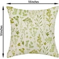 thumbnail image 6 of Spring Pillow Covers 18x18 Inch 2 Pcs Sage Green Wildflower Plant Decor Throw Pillows Vintage Floral Leaves Seasonal Summer Outdoor Decoration Pillowcase Linen Cushion Cover for Couch Sofa Bed, 6 of 6