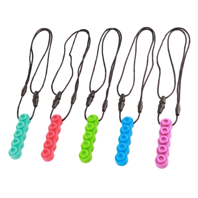 Colgante para masticar infantil BuyWeekMX 5 uds bloque suave en forma de bloque