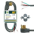 thumbnail image 1 of Cable de secado EP de 4 clavijas, 30 amperios, 10/4 SRDT, 1,2 m, NEMA 14-30, gris, 1 of 7
