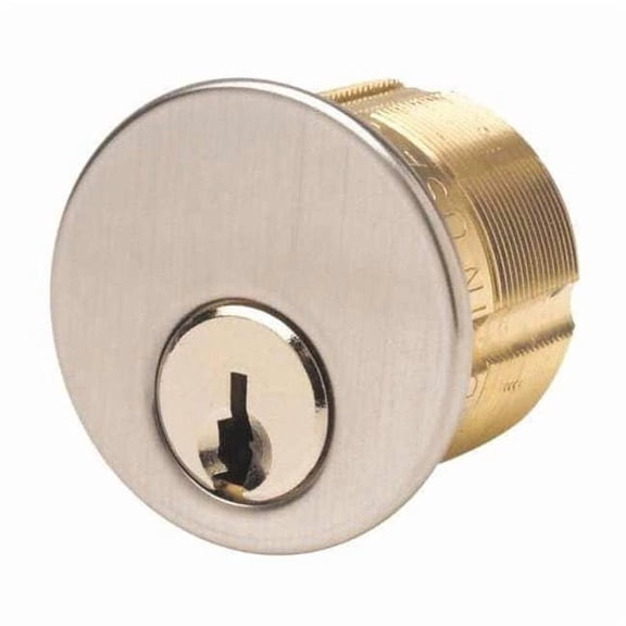 Ilco Unican Mortise Cylinder 1-1/8 Inch Satin Chrome 7185SC1-26D-KD