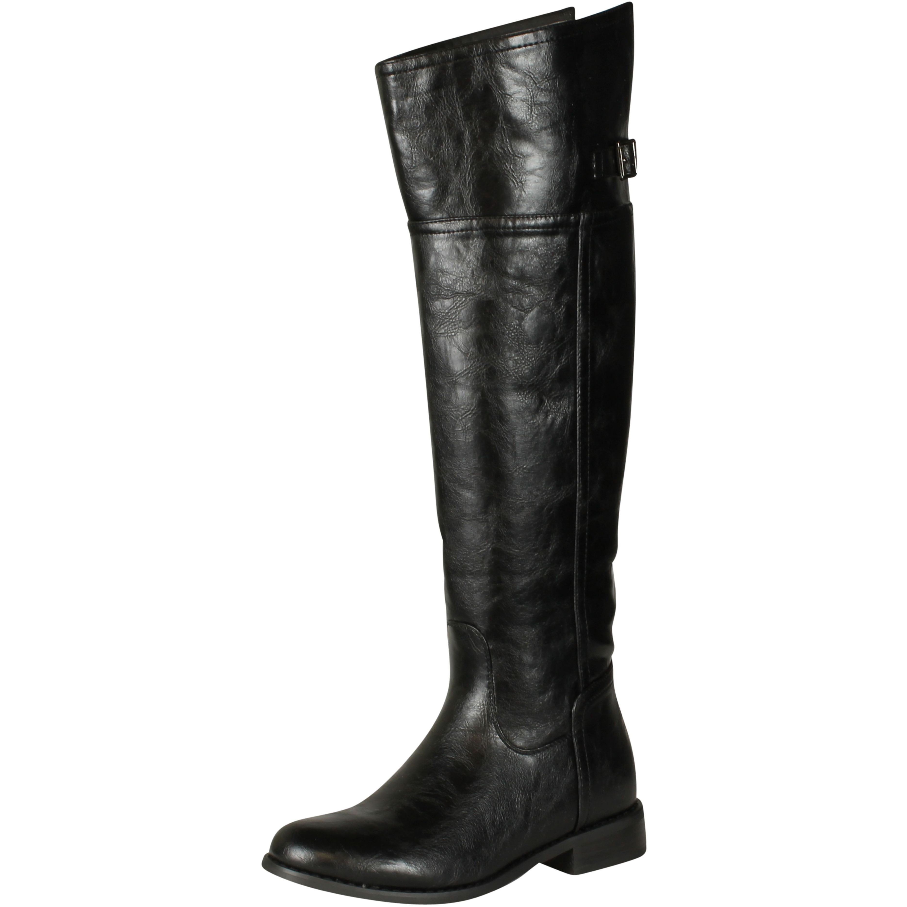 Breckelles Women RIDER-82 Boots, Black, 5.5 - Walmart.com