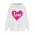 thumbnail image 2 of SOOMLON Valentines Day Hoodies for Women Lover Valentines Gift Plus Size Comfy Long Sleeve Crew Neck Sweatshirts Tops Funny Heart Graphic Pullovers Shirts Fashion Holiday Clothes 2025 White L, 2 of 5