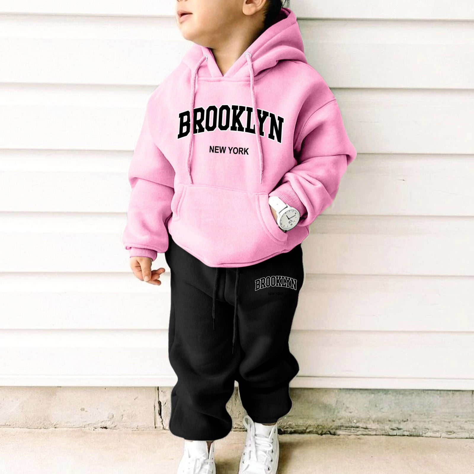 JAKANYQ Toddler Girls Kids Boys Sweatsuit Hooded Tracksuit Unisex