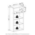 thumbnail image 3 of Furinno Viola 4-Tier Open Shelf Bookcase, Bookshelf, Amber Pine, 3 of 5
