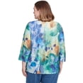 thumbnail image 2 of Alfred Dunner Womens Plus-Size Watercolor Leaves Knit Top, 2 of 4
