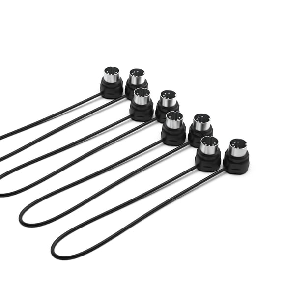 Cable MIDI CME, paquete de 4 unidades, 30 cm, 5 pines, DIN de perfil bajo, con espejo