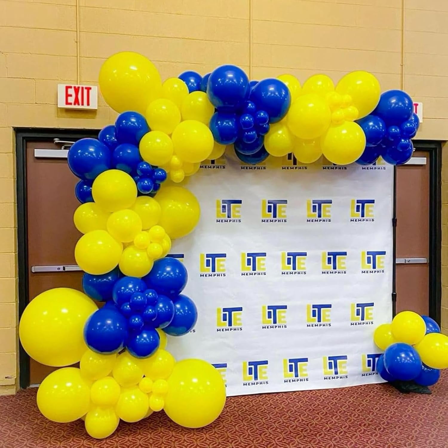 Royal Blue and Yellow Balloons Arch Garland Kit,134pcs Dark Blue White Lemon Yellow Balloons for Boy Oh Baby Shower Bridal Shower Gender Reveal Graduation Birthday Party Decorations