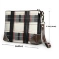thumbnail image 2 of Leather Clutch 8 X 5. 5 In Wrist Strap And Hand Bag Easy To Carry Lightweight Waterproof And Durable White Buffalo Plaid Check Tartan Scotland_3, 2 of 6