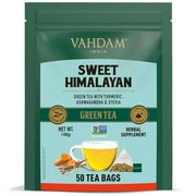 VAHDAM Sweet Himalayan Green Tea Bags  50 Units - 100g