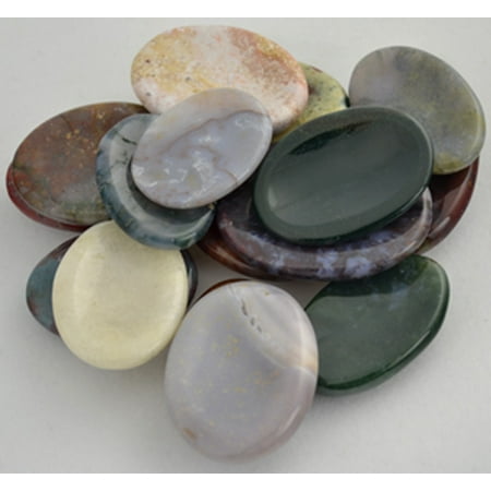 Various Patterns Party Games Accessories Halloween Séance Gemstone Pocket Worry Stone Jasper Various Colors Patterns ()