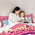 thumbnail image 4 of Feelyou Cartoon Desserts Kids Bedding Comforter Set 7pcs, Baseball Ice Hockey King Bedding Sets, Happy Birthday Party Reversible Bed Sheets, Breathable Home Decor, 4 of 8