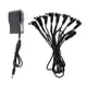 thumbnail image 1 of Divisor de pedal de de guitarra eléctrica de 8 vías Adaptador de fuente de alimentación 9V1A Negro CUTICAT Adaptador de cable de guitarra eléctrica, 1 of 8