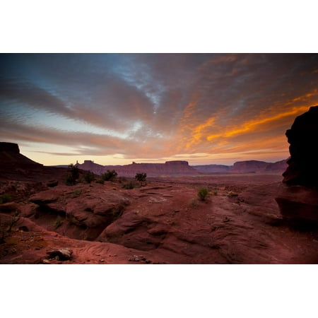 Sunrises in the Moab Desert - Viewed from the Fisher Towers - Moab, Utah Print Wall Art By Dan