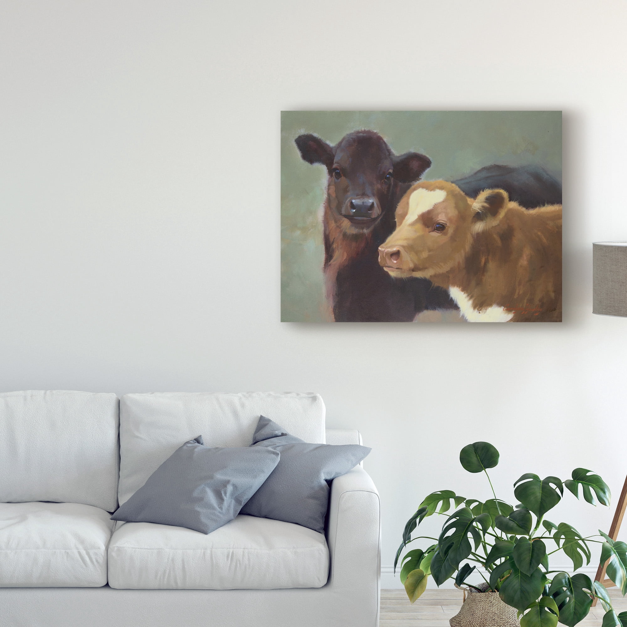 Trademark Fine Art 'Farm Pals II' Canvas Art by Carolyne Hawley