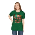 thumbnail image 4 of Thick Thighs and Christmas Vibes Groovy Women's Christmas Shirt, 4 of 10