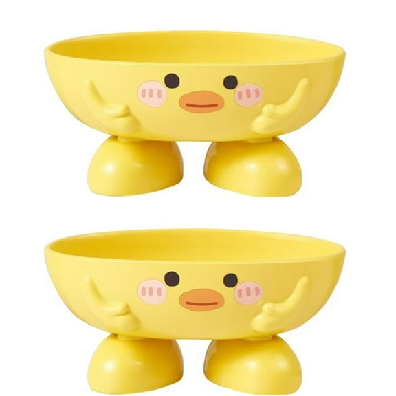 2pcs Shower Soap Holder , Soap Yellow Duck Storage Box with Draining Holes - Cute Soap Storage Box for Home Decoration