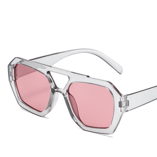 Popular-gafas de sol cuadradas para hombre y mujer, lentes de sol Vintage, estilo Punk, polígono, rectangulares