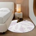 thumbnail image 2 of Round Area Rug 3 Ft, Pink Purple Tree Branches Washable Non-Slip Circle Carpet for Living Room/Bedroom, Farmhouse Nature Botanical Low-Profile Small Floor Mats Collection Rugs for Indoor, 2 of 8