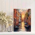 thumbnail image 2 of Qisvanset 12x16 Inch Venice Canal Watercolor Canvas Wall Art, Classic European City Scenery Home Wall Decoration, 2 of 8