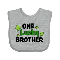 Inktastic One Lucky Brother with Shamrocks Boys Baby Bib