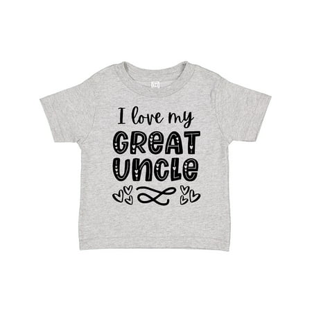 

Inktastic I Love My Great Uncle with Hearts Gift Toddler Boy or Toddler Girl T-Shirt