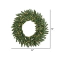thumbnail image 2 of Vickerman 72" Imperial Pine Wreath 200 Warm White Lights LED, 2 of 2