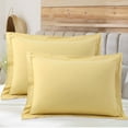 thumbnail image 1 of PiccoCasa Soft 1800 Microfiber Oxford Pillowcases 2Pcs, Queen Gold, 1 of 8
