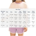 thumbnail image 3 of Cethrio Girls Cotton Outfit Sets, Printed Summer Short Sleeve 2 Piece Kids Clothing sets Purple Size 4-5 T, 3 of 4