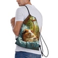 thumbnail image 4 of Yiaed Lazy Home Style Guinea Pig Print Drawstring Bags Drawstring Backpack Bulk String Back Pack Gym Sport Bag-Medium, 4 of 5