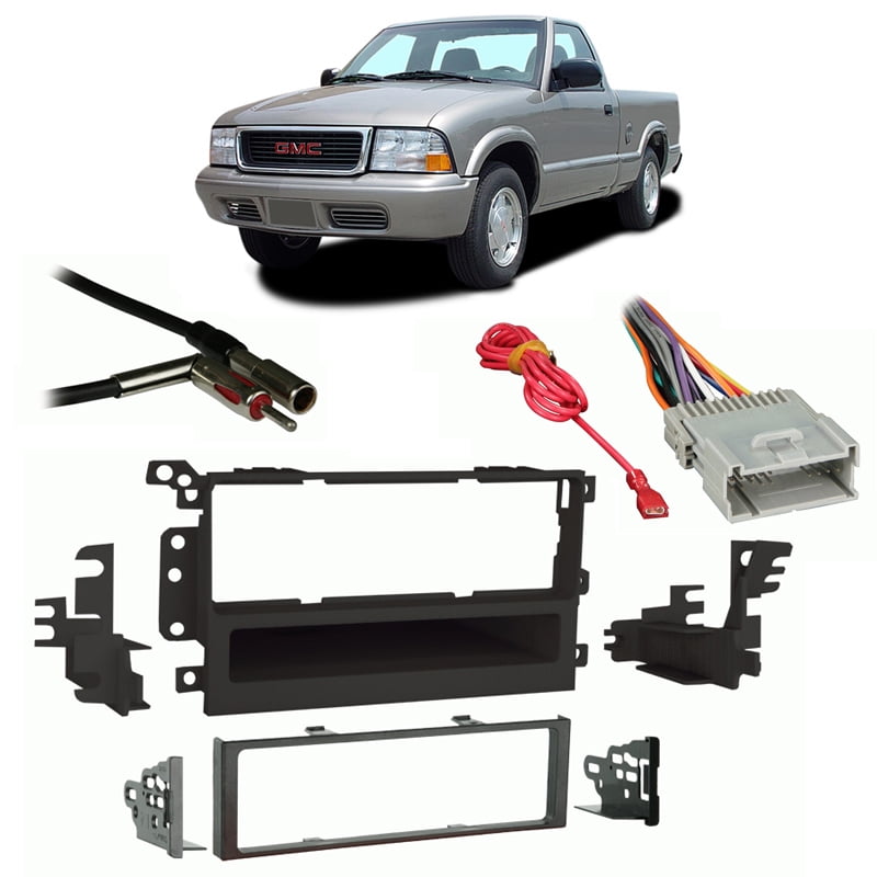 Fits GMC Sonoma 03-04 Single DIN Aftermarket Harness Radio Install Dash