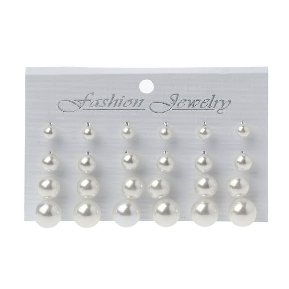 SIEYIO 12 Pairs Shining Simulated Pearl Earrings Jewelry Set Women