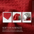 thumbnail image 3 of Unique Bargains 2Pcs 100% Cotton Waffle Weave Solid color Kitchen Towels Red 12" x 12", 3 of 7
