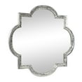 thumbnail image 6 of DecMode 40" x 40" Gray Quatrefoil Engraved Wall Mirror, 6 of 13