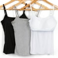 thumbnail image 6 of QRIC 2 Pack Women Padded Built-in Shelf Bra Camisole Summer Tank Top for Women Adjustable Straps (S-3XL), 6 of 7
