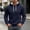 690#Navy, variant on Men's Waffle Knit Zip Hoodie Long Sleeve Drawstring Casual Hooded Sweatshirt Athletic Pullover Top
