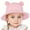 Pink, variant on Miqool Toddler Baby Cute Bear Ear Sun Hat UPF 50+ Sun Protection Wide Brim Bucket Hat Summer Beach Hat Adjustable Cap for 3M-7T Girls Boys