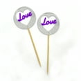 thumbnail image 2 of Darling Souvenir, Glitter Heart & Love Wedding Cupcake Toppers, Party Dessert Decorations - Pack Of 20, 2 of 3