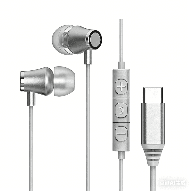 Metal earphones USB-C(TYPE-C) Wired Earbuds for iPad Pro iPhone 15/16/17 Series, Hi-Fi Stereo Sound with Mic Volume Control, Universal Android Compatible