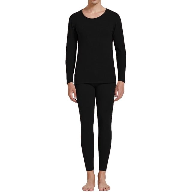 Men's Thermal Underwear Sets Winter Warm Lined Top & Trousers Functional Base Layer for Cold Weather Comfort