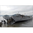 thumbnail image 1 of 24"x36" Gallery Poster, Marines from the U.S., & Brazil disembark Landing Craft Unit 1643, 1 of 1