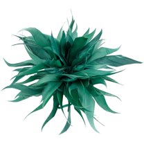 HUANLEDASH Cloth Feather Flower Brooch Decorative Clothing Pin Suit Lapel Shawl Scarf Badge Women Wedding Party Accessories